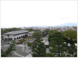 三門楼閣上から京都市街を一望